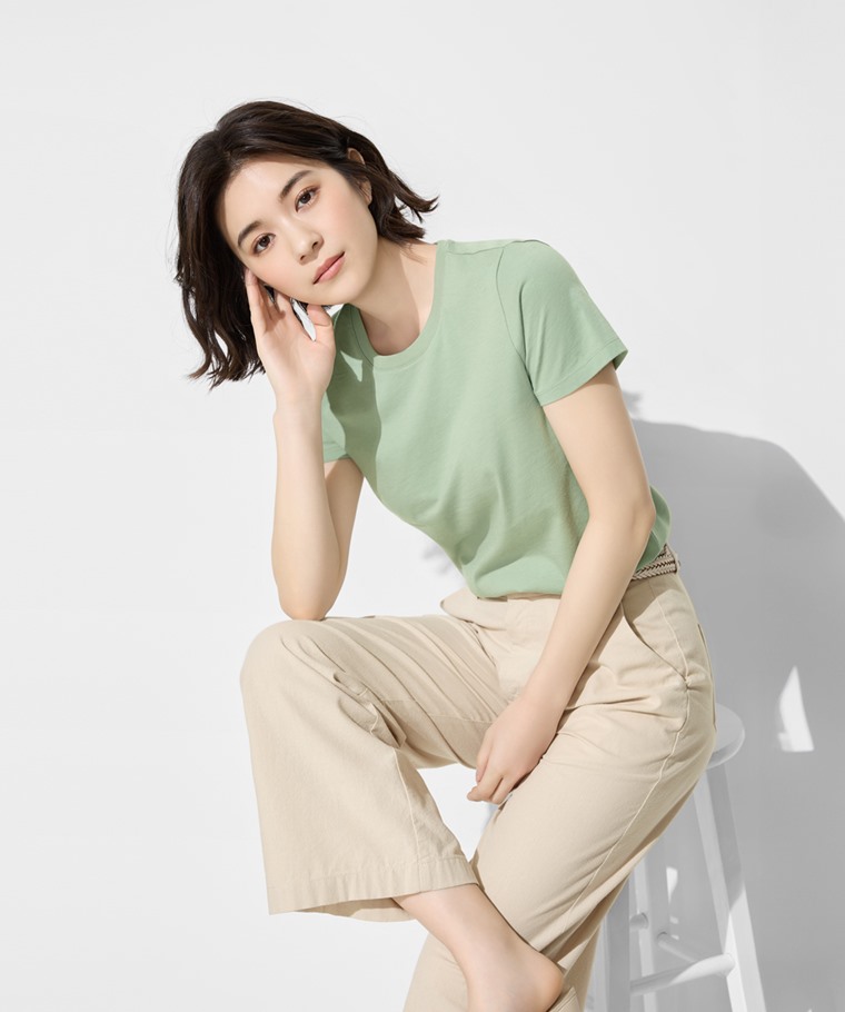 純棉圓領T恤-女