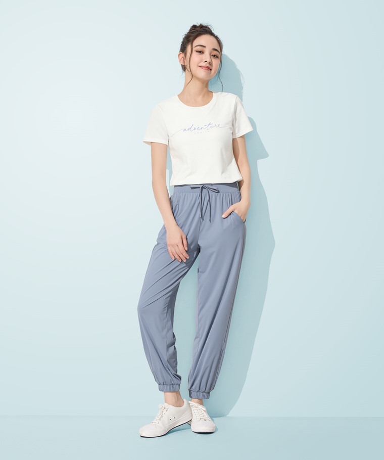 涼感輕薄束口褲-女