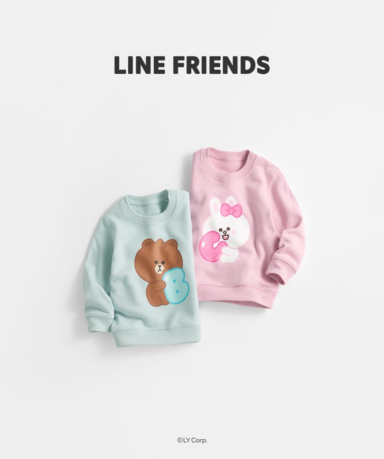 LINE FRIENDS毛圈印花圓領衫-05-Baby