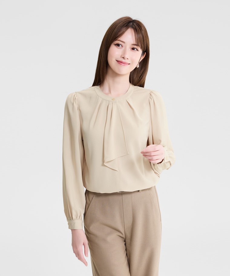 初秋新品上市：女 · 荷葉領結長袖襯衫,女 · 細版皮帶