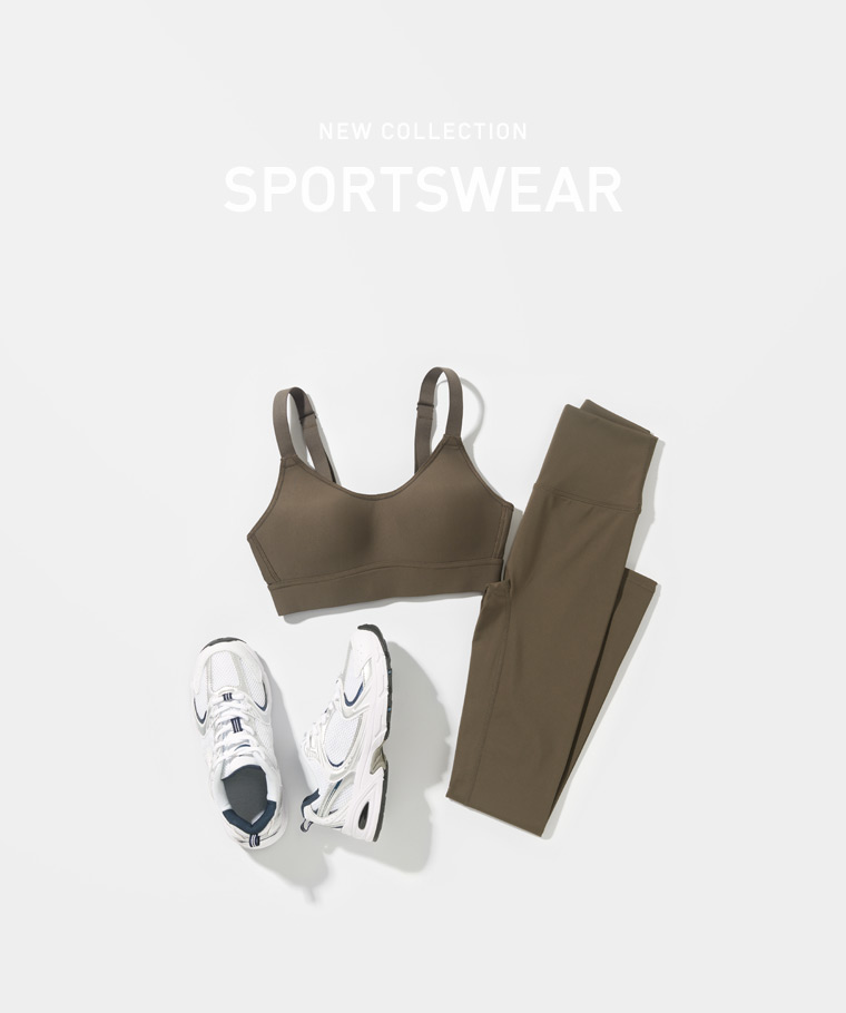 運動精選系列：女 · 吸排無中線中度緊身褲,女 · 高度支撐背扣式Bra背心