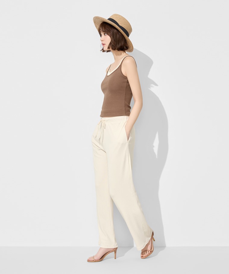 羅紋休閒長褲-女