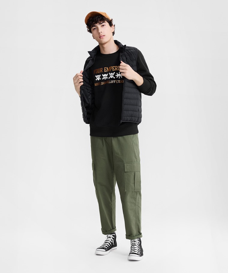航海王毛圈印花圓領衫-01-男