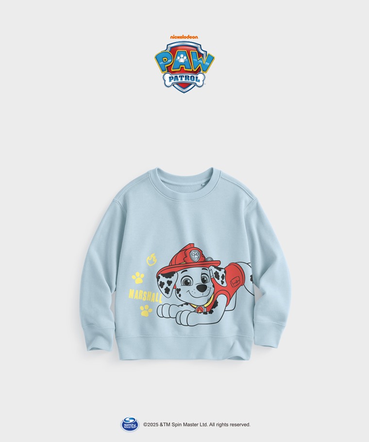 聯名系列T恤-KIDS：童 · 汪汪隊立大功毛圈印花圓領衫-02