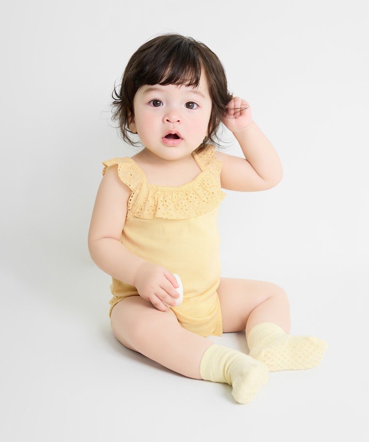 蕾絲造型無袖包臀衣-Baby