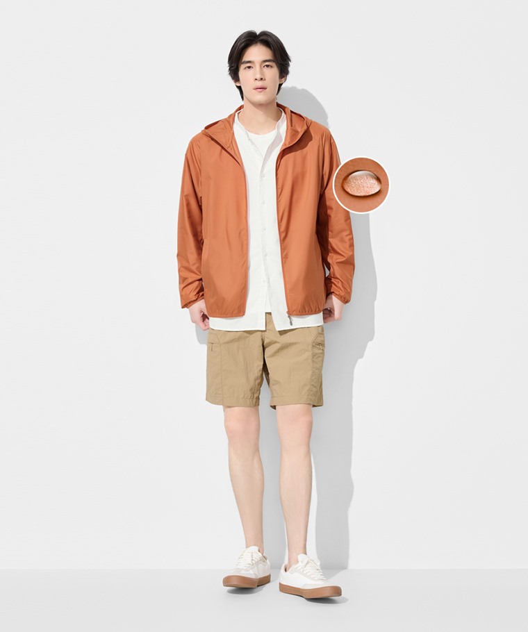 抗UV輕型風衣外套-男