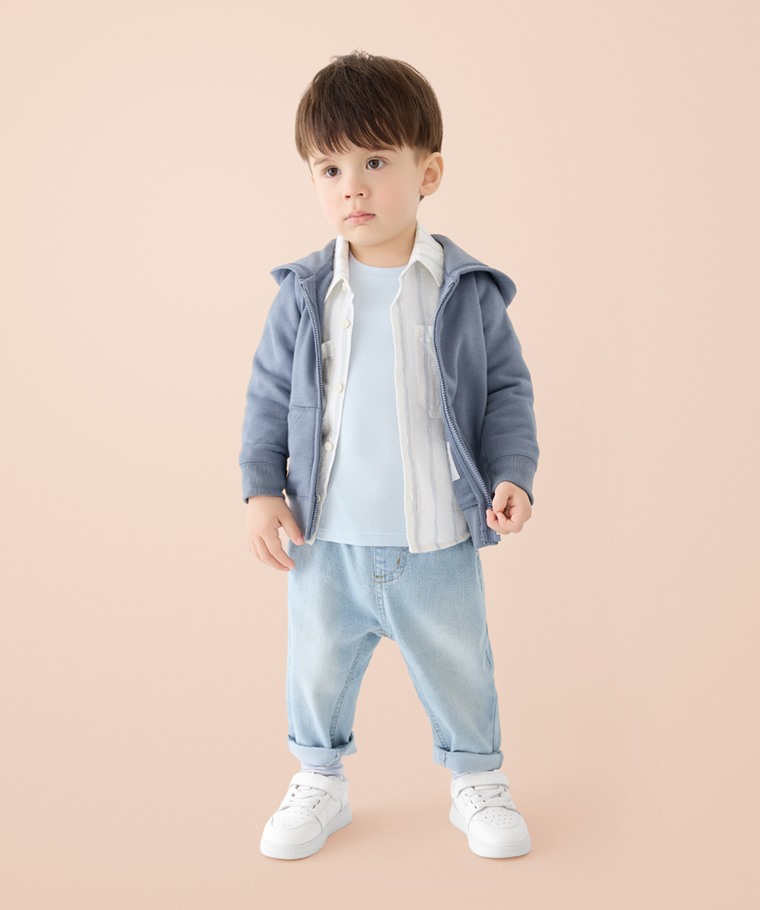 heatup輕磨毛圓領長袖上衣-Baby