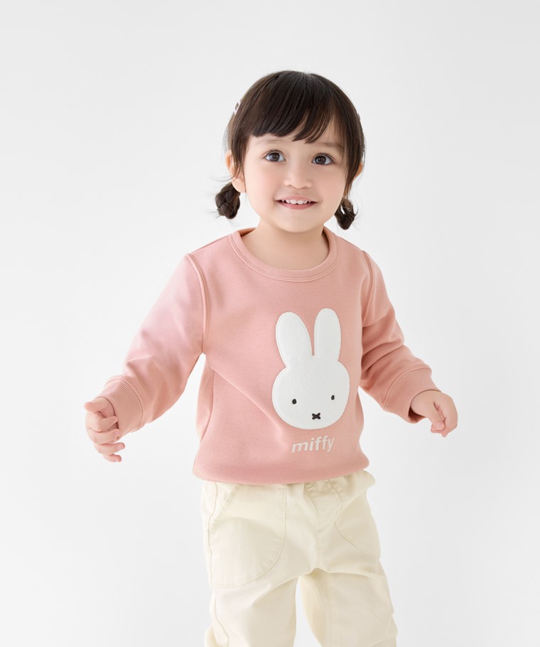 Miffy and Friends毛絨貼布繡圓領上衣-Baby - 推薦童款74705，展現手足風格。