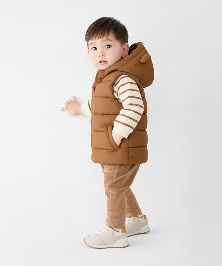 鋪棉造型連帽背心-Baby
