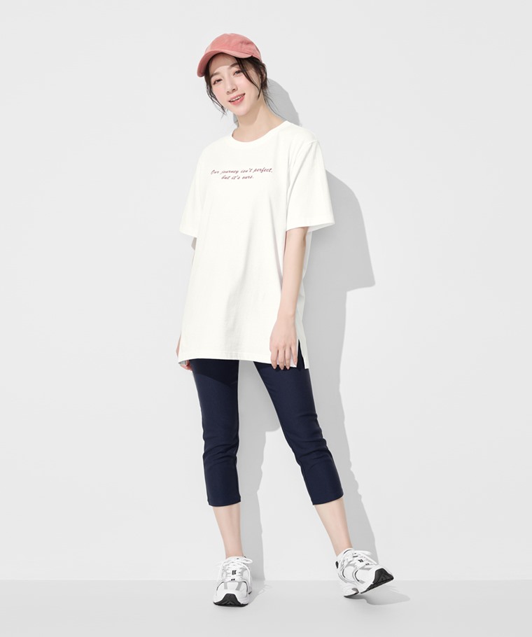 彈力顯瘦七分緊身褲-女