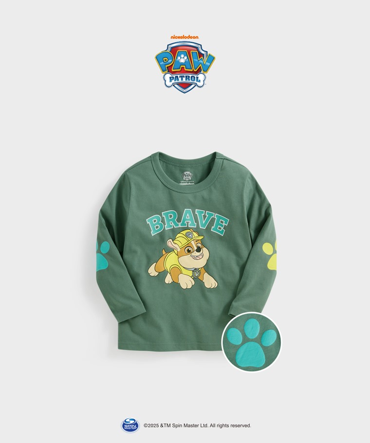 聯名系列T恤-KIDS：童 · 汪汪隊立大功長袖印花T恤-01