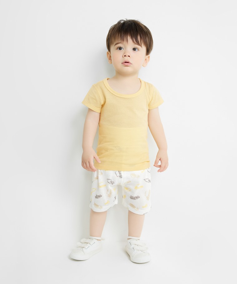 棉質網眼印花高腰褲-Baby