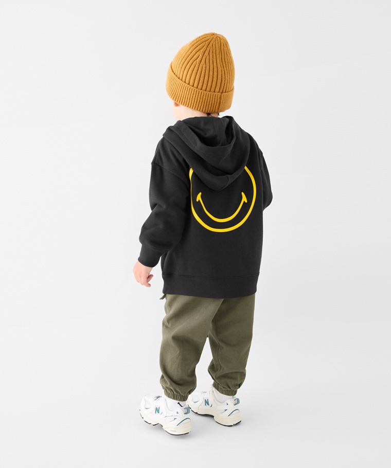 SmileyWorld®毛圈寬版印花連帽衫-02-童