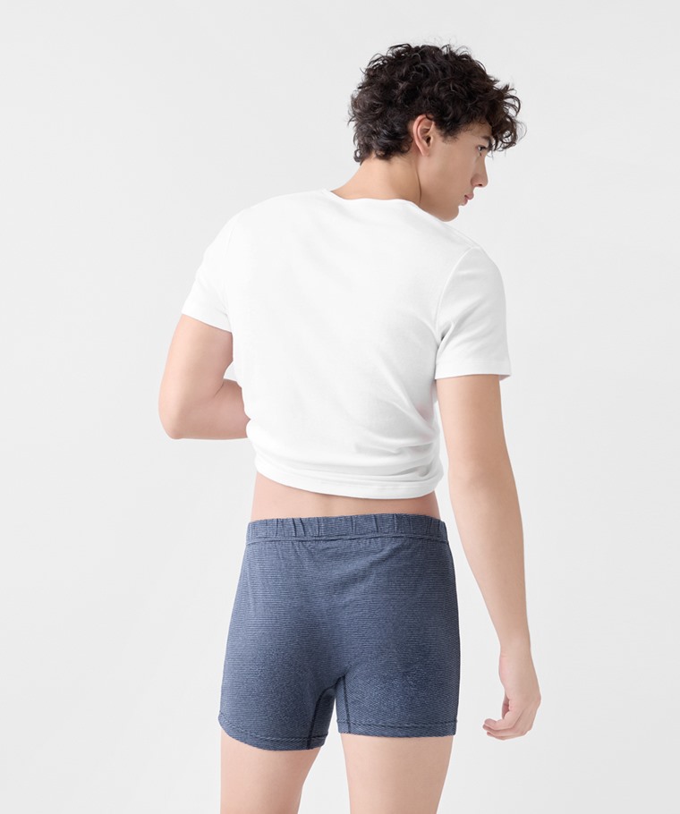 純棉條紋四角褲-男