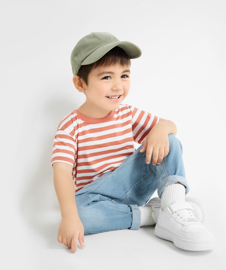 春夏童裝新品：童 · 純棉條紋T恤