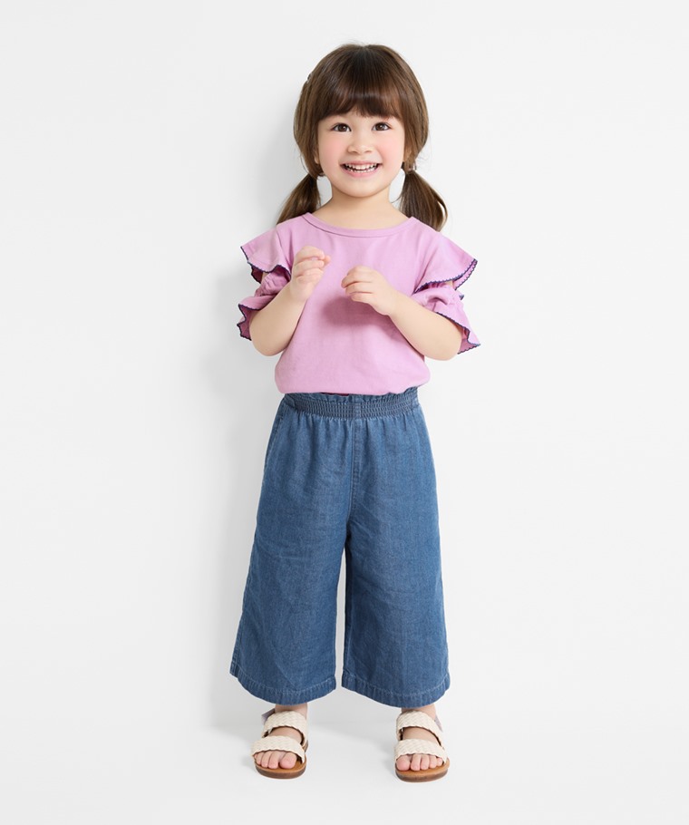 純棉荷葉造型上衣-童