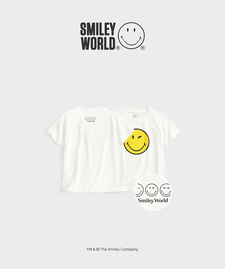 聯名系列T恤-KIDS：童 · SmileyWorld®印花T恤-01