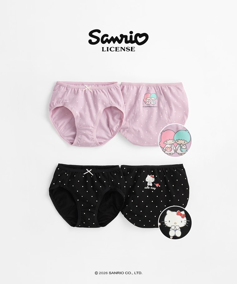 三麗鷗棉質中腰生理褲-01-女