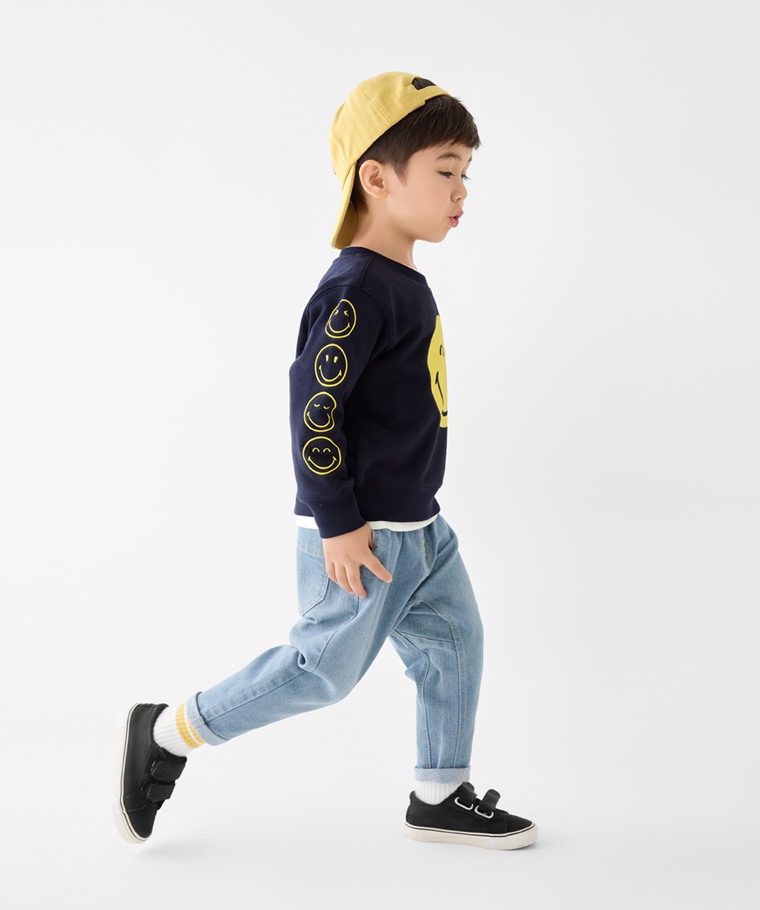 SmileyWorld®毛圈印花圓領衫-01-童
