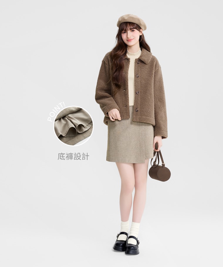 仿毛呢褲裙-女