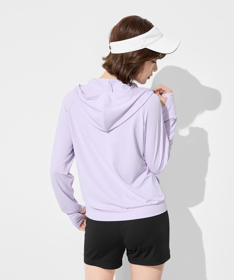 吸排抗UV網眼連帽外套-女