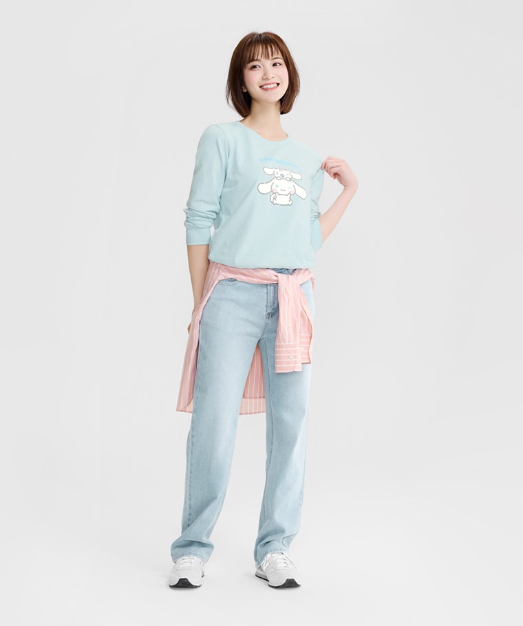 三麗鷗長袖印花T恤-07-女