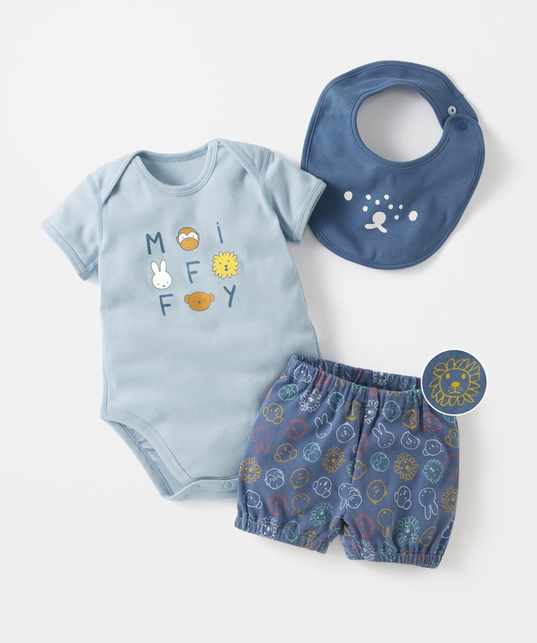 Miffy and Friends純棉羅紋套裝組(3入)-Baby