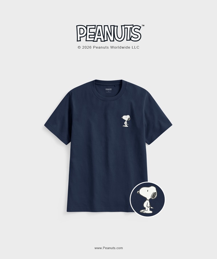 聯名系列T恤-MEN：男 · 史努比系列厚版印花T恤-04
