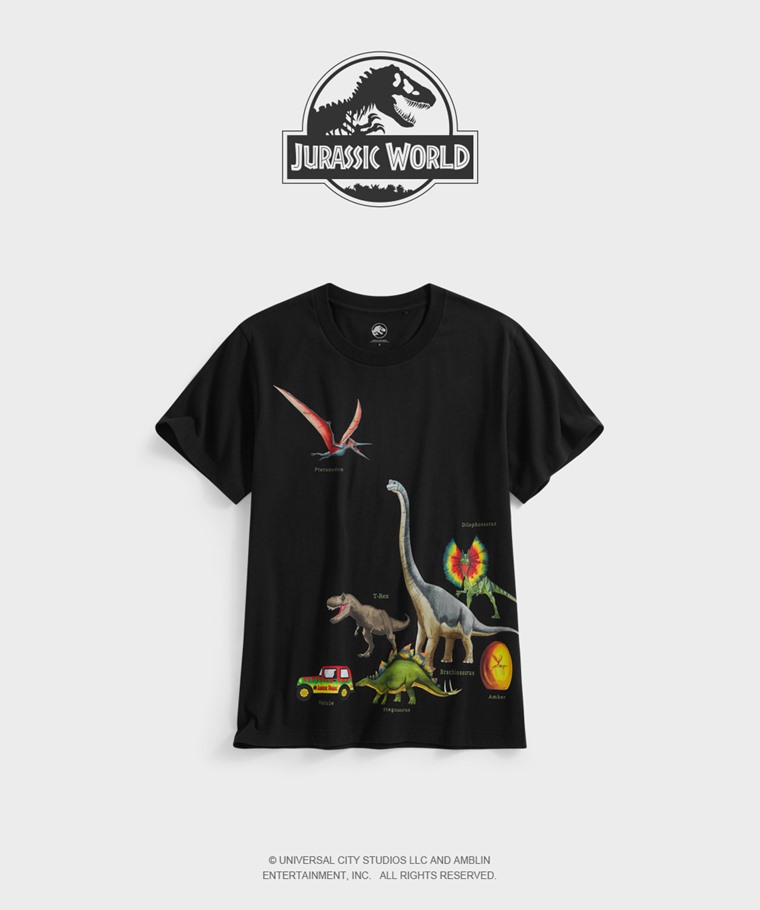 聯名系列T恤-MEN：男 · Jurassic World印花T恤-03