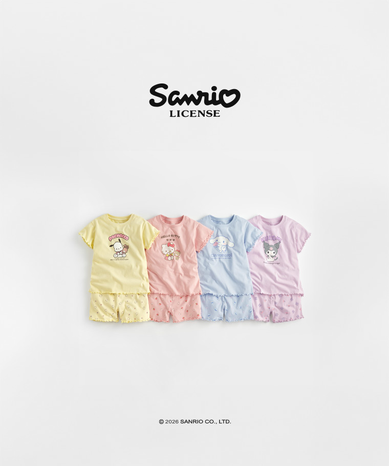 宅家舒適家居系列：童 · 三麗鷗純棉木耳邊家居套裝-01,童 · 三麗鷗純棉木耳邊家居套裝-02