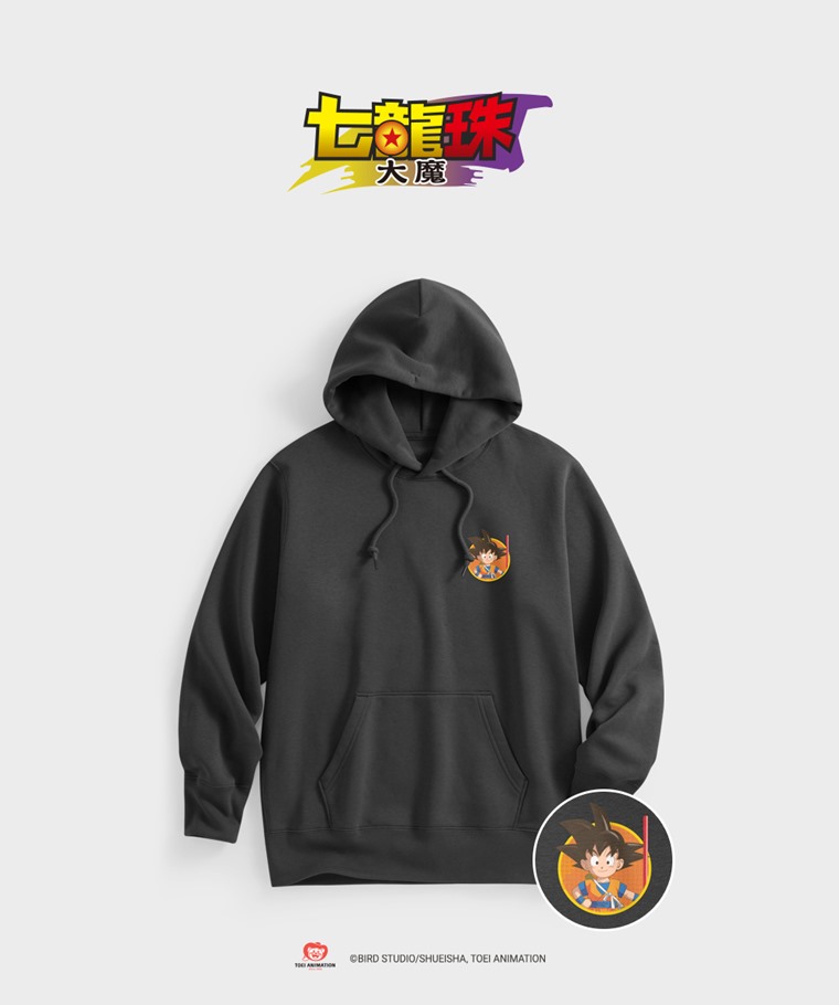 聯名系列T恤-MEN：男 · 七龍珠大魔刷毛印花連帽衫-01