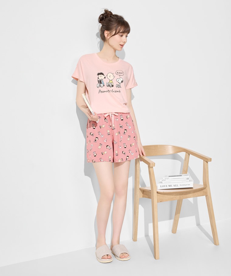 宅家舒適家居系列：女 · 史努比系列莫代爾家居套裝