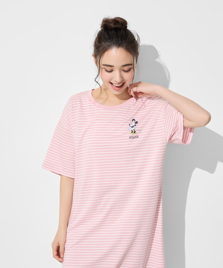 迪士尼系列莫代爾條紋家居洋裝-女