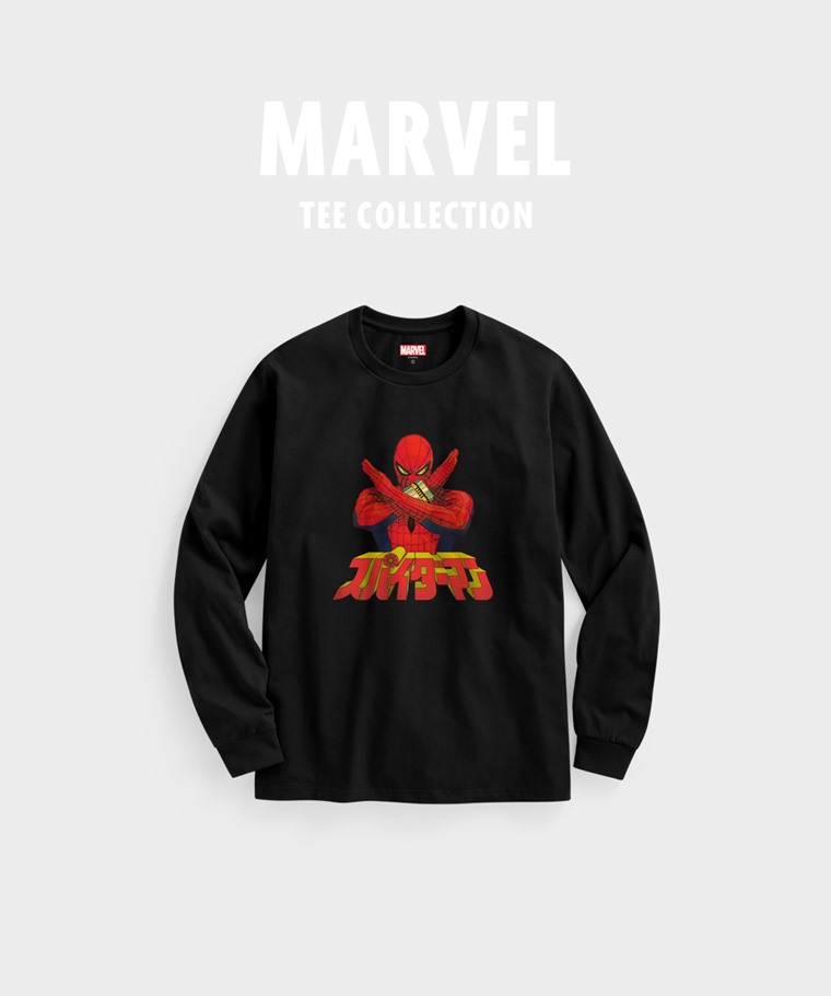 聯名系列T恤-MEN：男 · 漫威系列長袖印花T恤-02