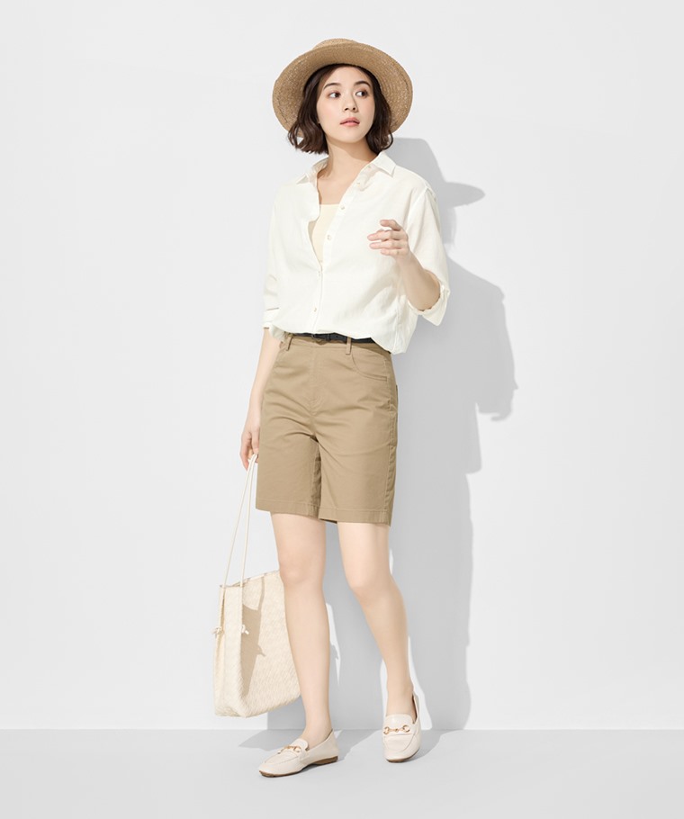 卡其五分褲-女