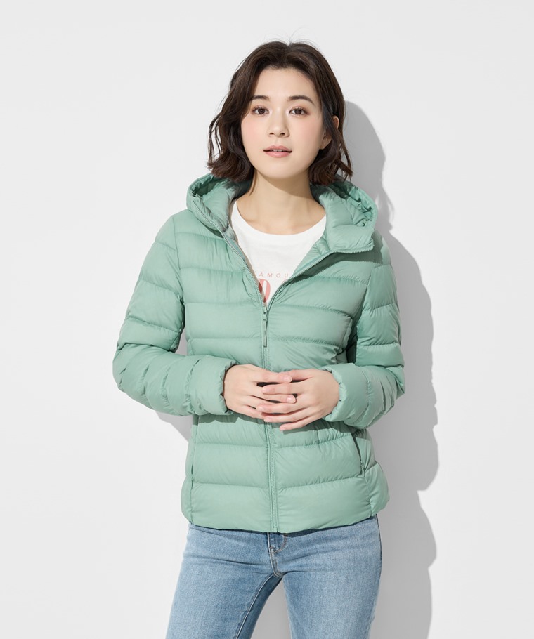 極輕羽絨連帽外套-女