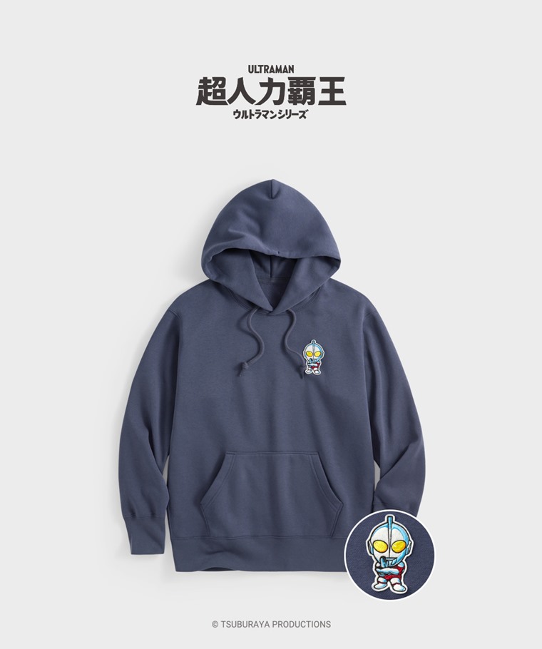 聯名系列T恤-MEN：男 · 超人力霸王刷毛電繡連帽衫-05