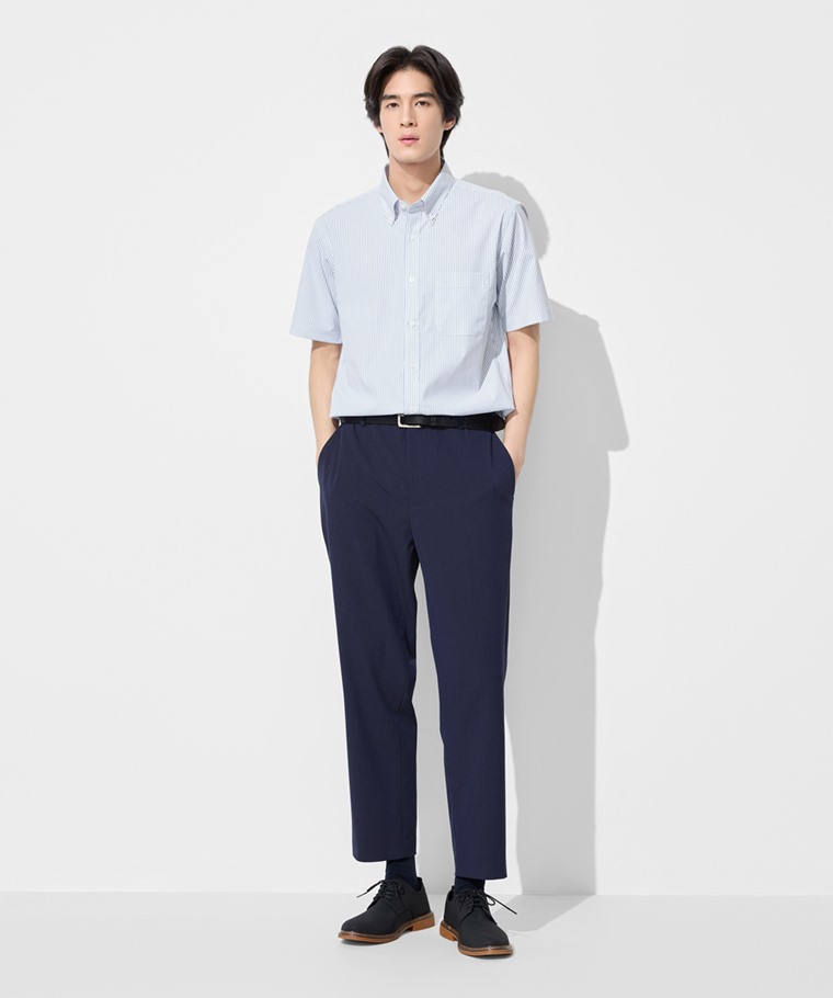 彈性西裝九分褲-男