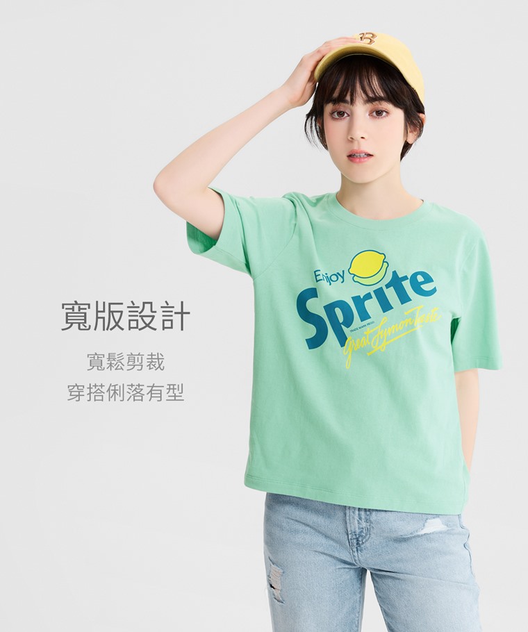 可口可樂寬版印花T恤-11-女
