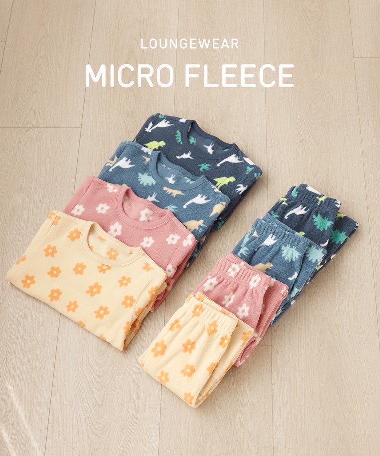 Fleece印花家居套裝-童 - 雙面刷毛Fleece布料，蓬鬆柔軟，輕盈溫暖。