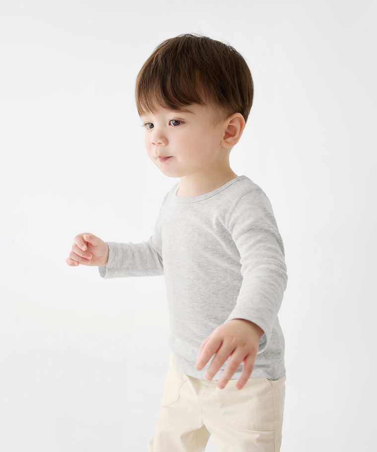 純棉羅紋長袖T恤(2入)-Baby