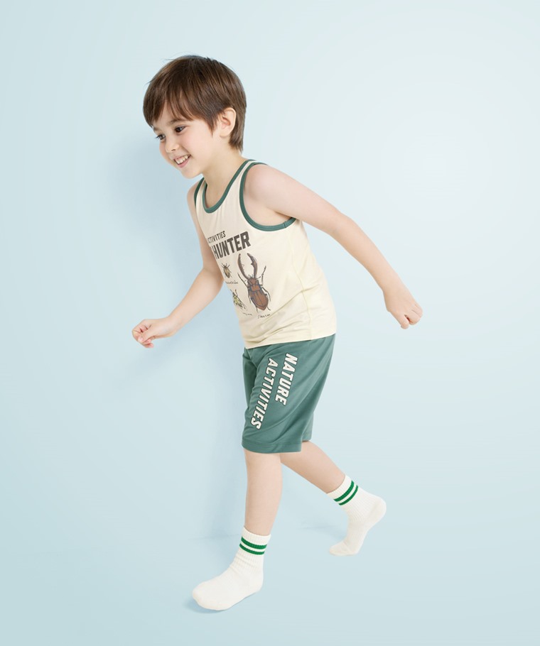 輕涼印花背心家居套裝-童