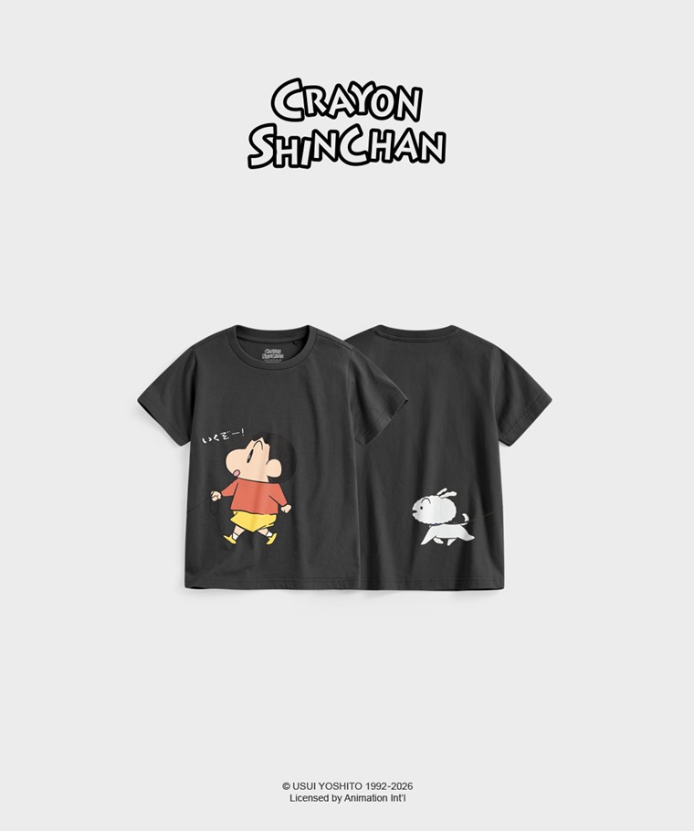聯名系列T恤-KIDS：童 · 蠟筆小新印花T恤-12