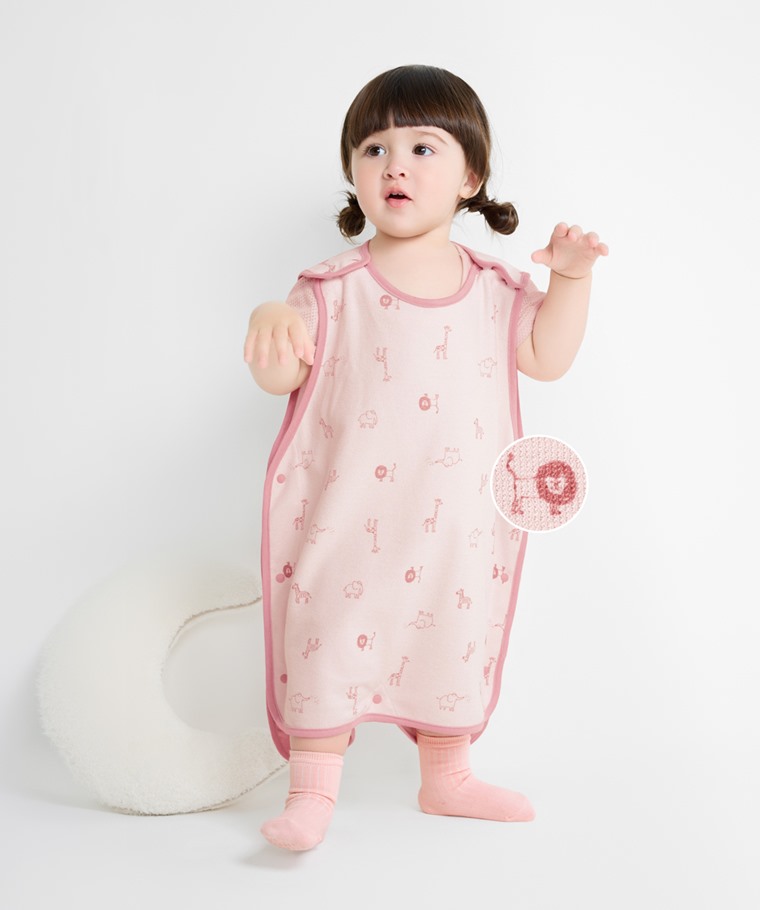 純棉動物印花薄款防踢背心-Baby