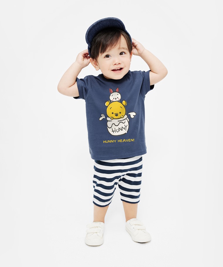 迪士尼系列印花T恤-08-Baby - 領口高品質YKK織帶釦，牢固耐用，方便日常穿脫。