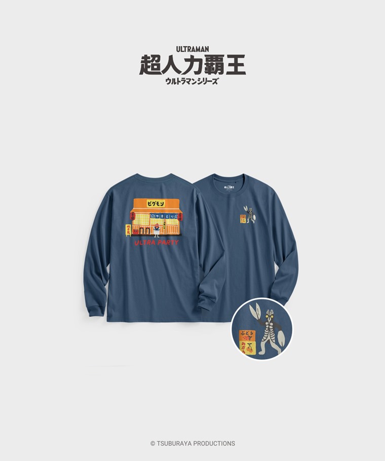 聯名系列T恤-MEN：男 · 超人力霸王長袖印花T恤-03