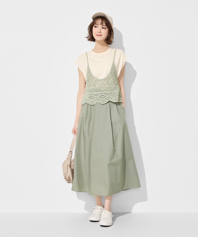 兩件式針織吊帶上衣-女