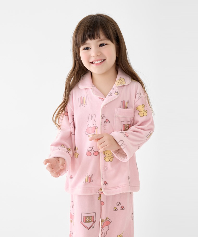 Miffy絲絨家居套裝-童 - 成套家居服設計，提供舒適的居家穿著體驗。