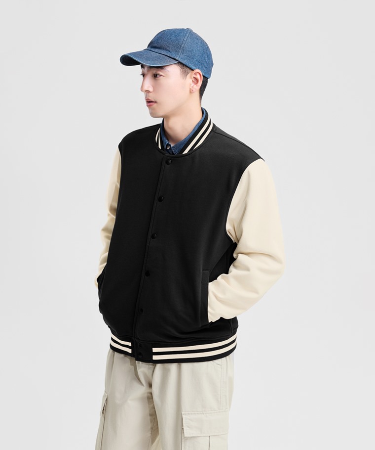 刷毛棒球外套-男