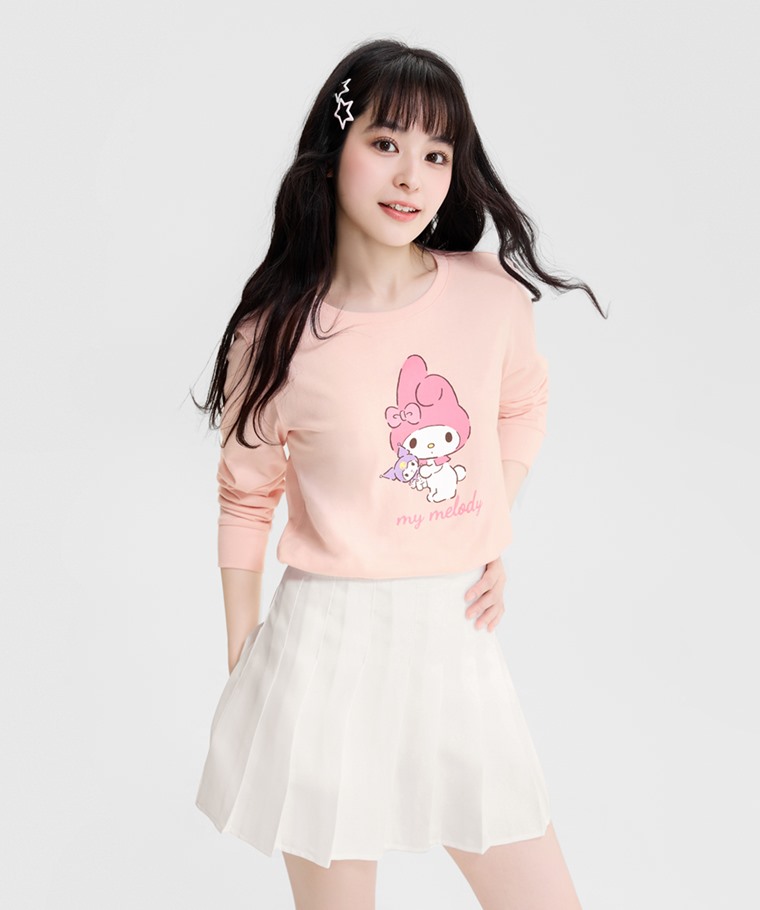 三麗鷗長袖印花T恤-10-女